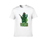 Saicheng D Vegan Evil Cute All-Match Cartoon Young T-Shirt White M