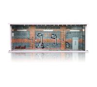 Saichotoy Vitrine pour Hot Wheels : garage de stationnement empilable pour boîte d'allumettes à l'échelle 1/64, rangement en mousse pour camions monstres avec lumière LED et couvercle en acrylique,