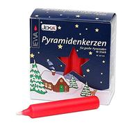 Saico Bougies 18 mm Pyramides 18 Pièces, Rouges, Sans Parfum