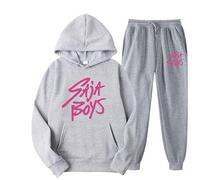 SaiDeng 2PCS K-Pop De-Mon H-Hunters Huntrix - Hoodie Oversize + Pantalon Jogging, Ensemble 2 Pièces Streetwear Décontracté pour Enfants et Adolescents Fans de K-Pop