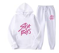 SaiDeng 2PCS K-Pop De-Mon H-Hunters Huntrix - Hoodie Oversize + Pantalon Jogging, Ensemble 2 Pièces Streetwear Décontracté pour Enfants et Adolescents Fans de K-Pop