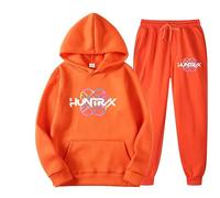 SaiDeng 2PCS Kpop De-Mon H-Hunters Huntrix Hoodie - Hoodie Oversize + Pantalon Jogging, Ensemble Streetwear Décontracté Unisexe pour Enfants, Adolescents et Fans K-Pop