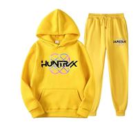 SaiDeng 2PCS Kpop De-Mon H-Hunters Huntrix Hoodie - Hoodie Oversize + Pantalon Jogging, Ensemble Streetwear Décontracté Unisexe pour Enfants, Adolescents et Fans K-Pop