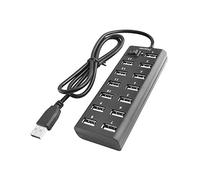 SaiDian 1 hub 13 ports USB 2.0 haute vitesse avec interrupteur marche/arrêt pour PC et ordinateur portable