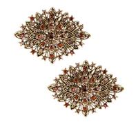 SaiDian Lot de 2 broches en cristal avec strass pour femme - Luxueuses et vintage - Accessoire exquis pour robes, chapeaux, écharpes et costumes