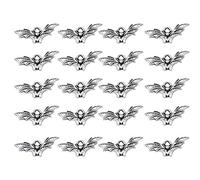 SaiDian Lot de 20 breloques en forme de chauve-souris suceuse de sang en argent antique