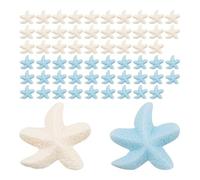 SaiDian Lot de 60 mini breloques en résine en forme d'étoile de mer pour loisirs créatifs, décoration océanique, perles pour pinces à cheveux, étuis de téléphone, figurines, coquillages, décorations