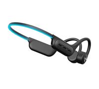 SAIET - Casque de conduite osseuse Bluetooth - Écouteurs de course et de piscine étanches - 6h d'écoute de la musique - Noir