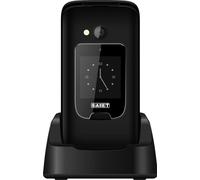 SAIET SCUDOtre+ Mobile Phone for Seniors Easy to Use Dual Amplified Audio Display Black (téléphone portable pour personnes âgées facile à utiliser avec écran audio amplifié)