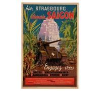 Saigon indochine armée française Reproduction Affiche Poster-Format Size 50X70 cm Papier 300 GR-Vente du fichier numérique HD Possible Nous Consulter.(Boutique : affichevintage.FR)