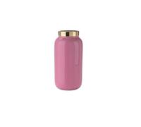 Saigon - Mini vase avec anneau en métal - Hauteur : 9,5 cm - Rose pastel/doré - 4,6 x 9,5 x 4,6 cm