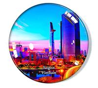 Saigon Vietnam Aimant de réfrigérateur réfrigérateur congélateur aimant souvenir décoration aimant autocollant verre artisanat