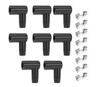 Saihisday Kit de bornes de démarrage à 90 degrés HEI Distributeur de bougies d'allumage Fil d'allumage 6 mm 7 mm 8 mm 9 mm 10 mm (lot de 8), bornes de fil de bougie d'allumage, embouts de bougie