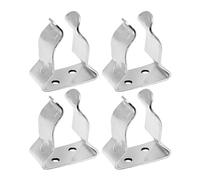 Saihisday Lot de 4 pinces à ressort en acier inoxydable pour crochet de bateau, bâton de bateau, gaff, canne à pêche, rame, pagaie, balais (taille S)