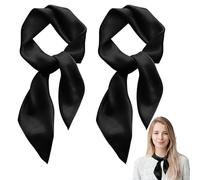 SAIIURV 2 Pièces Grand 90 x 90cm Foulard Cheveux Soie, Bandanas pour Cheveux, Bandanas Plage, Cheveux Accessoires Soie Carrés