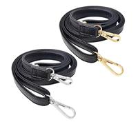 SAIIURV 2 Pièces Sangle Sac Bandouliere, Bandoulière en Cuir Réglable, Laniere Sac à Main, Sangle de Remplacement pour Sac, Sangles Noires pour Sac à Bandoulière, 85-150cm (Gold, Silver)