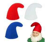 SAIIURV 3 Pièces Chapeaux Nains Bonnet de Nain pour Adulte, Chapeau de Gnomes Bonnet de Conte de Lutin Chapeau de Fête Couvre Chef, Accessoire de Déguisement pour Groupe Carnaval Fête