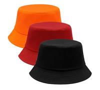 SAIIURV 3 Pièces Coloré Bob Réversible Chapeau de Pêcheur pour Femme Homme, Bobs Mode Seau Chapeau de Soleil de Visière Casquettes Pêcheur Pliable Bucket Hat, Classique Chapeau de Plage pour Plein Air