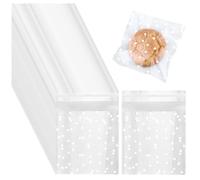 SAIIURV 300 Pièces Sachets Transparents Bonbons, 10 x 10 cm Sachet Plastique Sacs Cellophane, OPP Sachet Biscuit, OPP Sachets pour Emballer des Biscuits Gâteau au Chocolat Confiserie (Transparent)