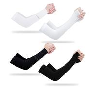 SAIIURV 4 Paires Manchette Bras Homme Tough Outdoors Manchons de protection solaire robustes pour l'extérieur, Manches solaires de baseball, Manchons de bras de refroidissement pour golf