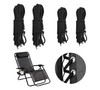 SAIIURV 4 Pièces Corde Remplacement élastiques Cordons De Remplacement De Chaise Zéro Gravité Elastique Chaise Longue Zero Gravity Chaise Pliante Fauteuil Relax Toile Voile (4 pcs)