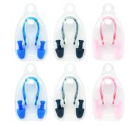SAIIURV 6 Pièces Pince Nez En Silicone Nageur Bouchons d'Oreille Protecteur de Nez Pour Piscine Natation pour Piscine, Mer, Bain, Sports Aquatiques Protecteur de Nez Pour Piscine Natation