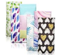 SAIIURV 6 Pièces Sac à lunettes, Etui Lunettes de Soleil Pochette Souple Boîteen Cuir, Imperméables Portable Sac de Rangement Pour Homme Et Femme (6PCS)
