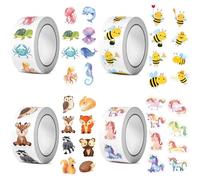 Saijer Gommettes Autocollantes，2000 Pcs Gommettes Autocollant Enfant Stickers Enfant Gommettes Enfants 2 Ans Gommettes Enfants 3 Ans Gommettes Bebe 1 An Gommettes Animaux Autocollants Enfants