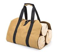 Saijer Sac à Bûche Cheminée Grande Capacité, Toile Résistant à l'Eau, Transport De Bûches Pliant pour Intérieur et Jardin
