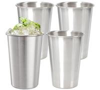 saijer Verres à Shot en Acier Inoxydable,4 Pcs Tasses Gobelet Bière en Acier Inoxydable Empilables et Portables Verre à Shoot Shooter Verre Gobelet à Shoot Verre à Schnaps Whisky Rhum(180 ml)