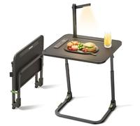 SAIJI Petite table pliante améliorée, réglable en hauteur et en inclinaison, table TV stable, tablette TV multifonctionnelle pour manger, travailler, bricoler sur le canapé et le lit, bureau pour