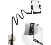 SAIJI Support de tablette col de cygne de 120 cm amélioré, support iPad réglable d'une main pour lit, support Kindle pour lire au lit, compatible avec iPad iPhone, Fire, tous les appareils de 4,7 à 11