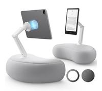 SAIJI Support d'oreiller Kindle - Support magnétique pour iPad compatible avec Kindle, tablette, iPad, iPhone, support de tablette à 360° pour lit avec oreiller ergonomique et bras à double