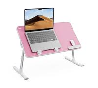 SAIJI Table de lit pliable pour ordinateur portable réglable en hauteur 5 positions Pour canapé, sol, travail, étude, lecture, nourriture, convient pour ordinateur portable jusqu'à 17" (52 x 30 cm,
