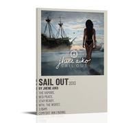 Sail Out Jhené Aiko Poster mural imperméable, résistant à l'humidité, facile à installer et à la décoloration, style cadre, 60 x 90 cm