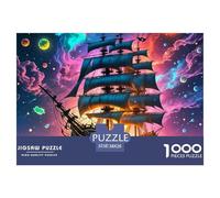 Sailboat in The Sea Puzzle 1000 Pièces Pour Adultes Et Enfants Boat Jeu De Création Et Logique Pour Enfants 1000 Pieces Décoration De La Maison - Décoration Murale Cadeaux Cadeau Pour Femme, Homme, Co