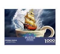 Sailboat in The Sea Puzzles 1000 Pièces pour Adultes Et Enfants Boat Jeu Éducatif Jouets Défi 1000 Pieces Activité Relaxante Cadeau d'anniversaire 38x26cm/1000pcs