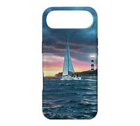 Sailboat Lighthouse Nautical Ocean Sunset Coastal Art Coque pour iPhone Air