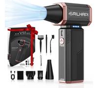 SAILHAPI Dépoussiéreur électrique, 300 000 tr/min, souffleur sans fil haute vitesse pour barbier avec vitesse variable et moteur sans balais, mini ventilateur portable pour clavier, PC, ordinateur
