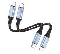 Sailift 30 CM Cable USB Type C Vers Lightning Charge Rapide Court Mfi Certified, 2 Pack Black PD Fast Charge Mini Cordon USBC to Lightning 30CM