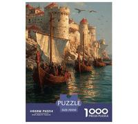 Sailing Boats on The Coast Puzzle 1000 Pièces Educa Jouet en Bois Cadeau Unique Décoration Intérieure Jeu Éducatif Challenge Toy Adultes & Enfants des 14 Ans 70x50cm/1000pcs