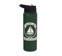 Sailing Dad Skipper Sailor Sailboat Captain Stainless Steel Insulated Water Bottle