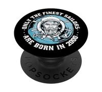 Sailing né en 2000 Anniversaire Yachting Voile drôle Voilier PopSockets PopGrip Adhésif