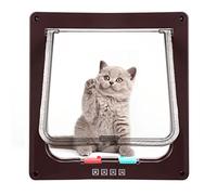 Sailnovo Chatière, Trappe pour Chiens 4 Voies, Fermeture magnétique -pour Chats- 23,5 x 25 x 5,4 cm - Trappe pour Chiens, chatière, Installation Facile avec Cadre télescopique