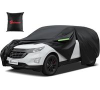 Sailnovo Housse de Voiture SUV imperméable Toutes Saisons,7 Couches Robuste pour Voiture, extérieur, Neige, Soleil, Protection UV avec Fermeture éclair,Ajustement Universel pour SUVJusqu'à 460 cm