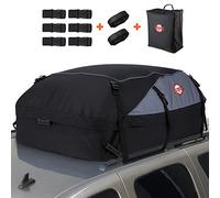 Sailnovo Sac de Toit de Voiture pour Voyage, Coffre de Toit Souple Pliable 580 L/20 Cubes pour Voitures avec/sans Barres de Toit, Rangement sur Le Toit avec 6+6 Sangles renforcées et Sac de Transport