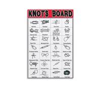 Sailor Knots Wooden Display Board Nautical Wall Decor for Maritime Home(Framed,12x18inch(30x45cm))