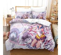 Sailor Moon Chambre D¿¿Coration Ensemble De Literie Motif Imprim¿¿ D Ultra Doux Housse De Couette Fermeture ¿¿Clair Dissimul¿¿E Housse De Couette Taie D'o