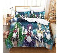 Sailor Moon Chambre D¿¿Coration Ensemble De Literie Motif Imprim¿¿ D Ultra Doux Housse De Couette Fermeture ¿¿Clair Dissimul¿¿E Housse De Couette Taie D'o