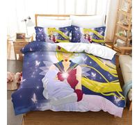 Sailor Moon Ensemble De Literie ¿¿ Motif Imprim¿¿ En D Housse De Couette ¿¿ Th¿¿Me Ultra Douce Ensemble De Pi¿¿Ces Avec Taie D'oreiller ¿¿ Fermeture ¿¿Clair
